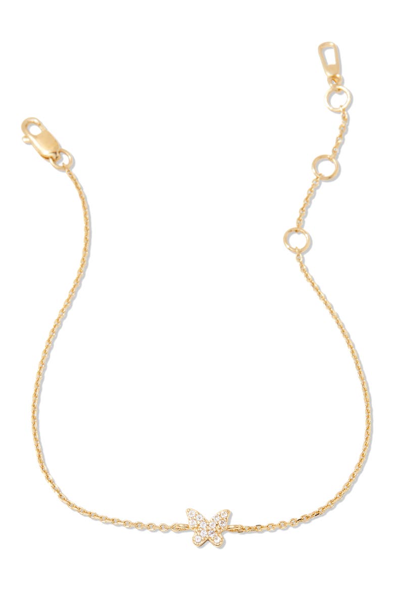 Adeline Butterfly Charm Bracelet, Alternate, color, GOLD