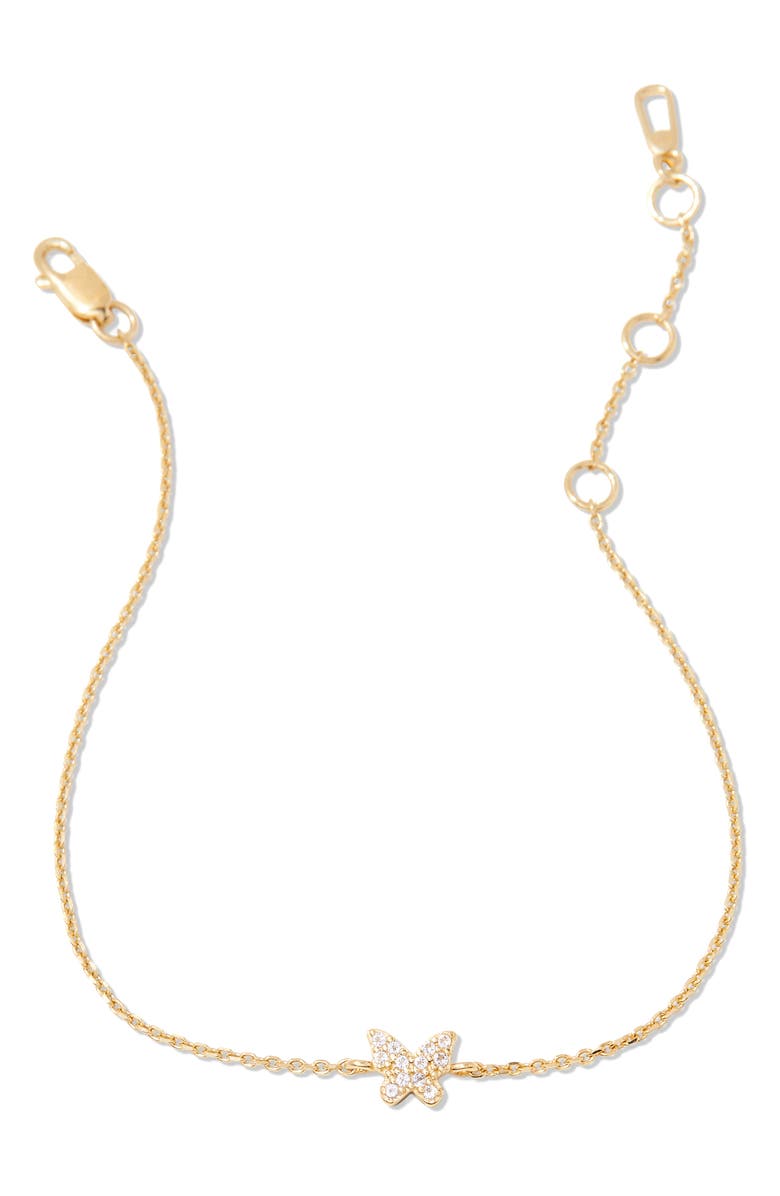 Brook and York Adeline Butterfly Charm Bracelet, Alternate, color, Gold
