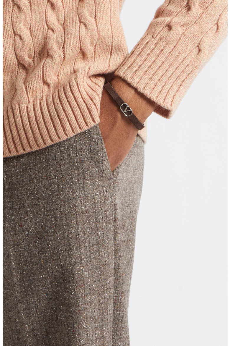 VLOGO Suede Bracelet, Alternate, color, BROWN