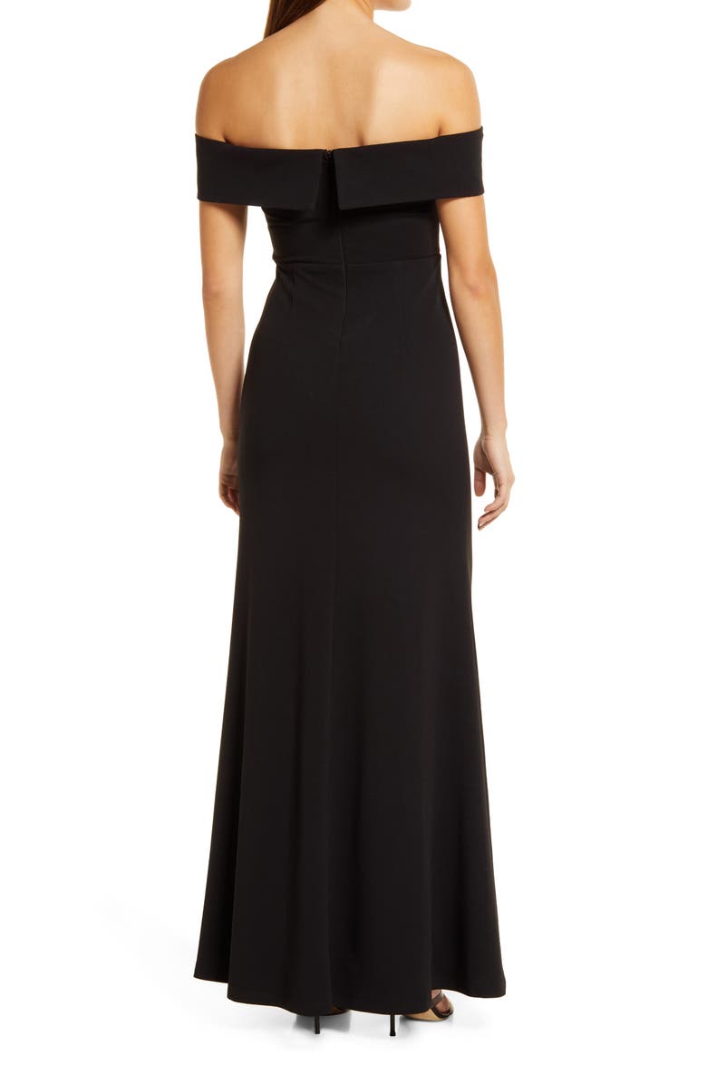 Lulus Song of Love Off the Shoulder Knit Gown, Alternate, color,