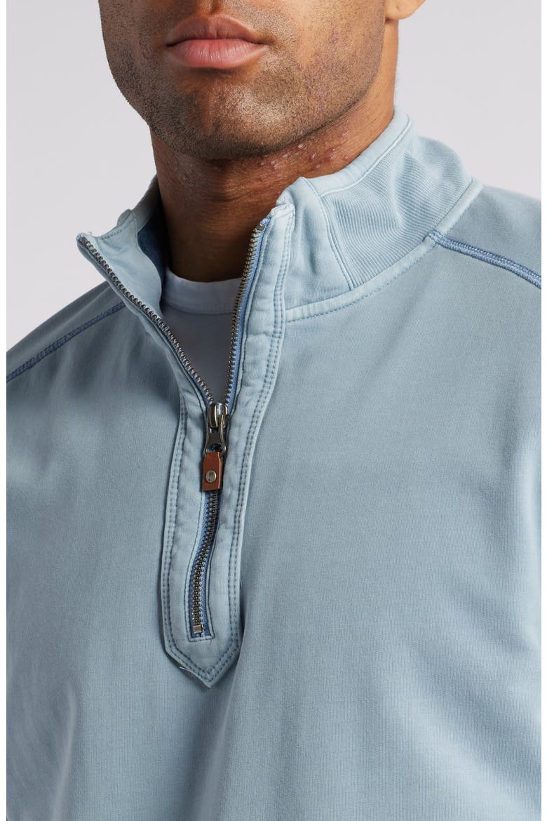 French Terry Half Zip Pullover, Alternate, color, NORSE BLUE