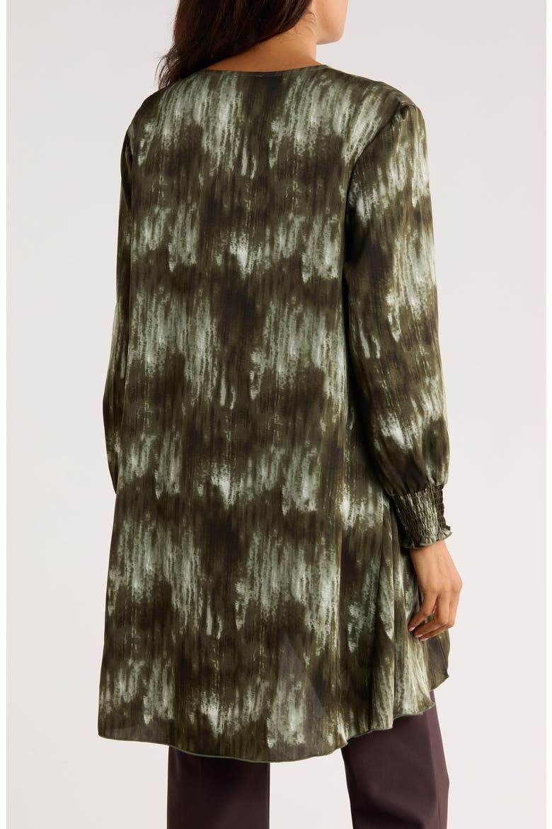 Abstract Print Long Sleeve Tunic Top, Alternate, color, GREEN