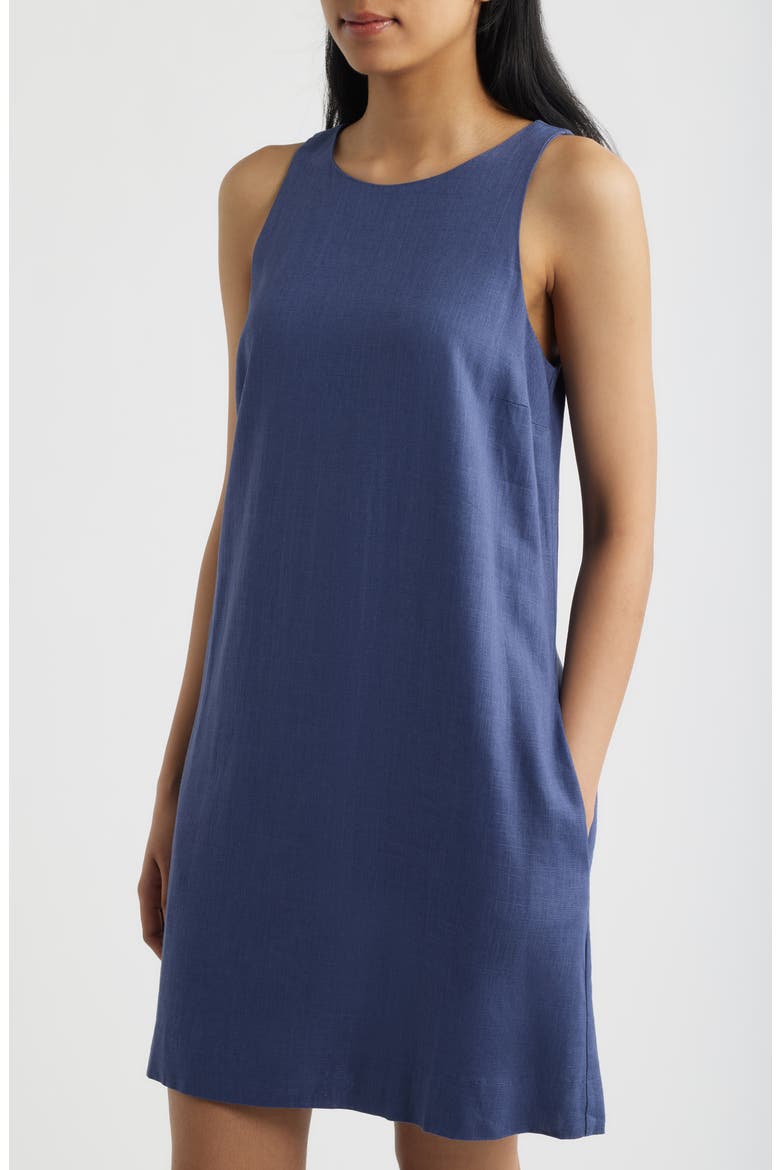 Sleeveless A-Line Dress, Alternate, color, INDIGO