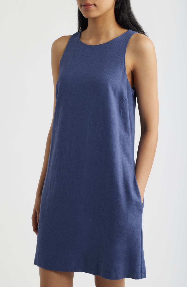 CeCe Sleeveless A-Line Dress, Alternate, color, Indigo