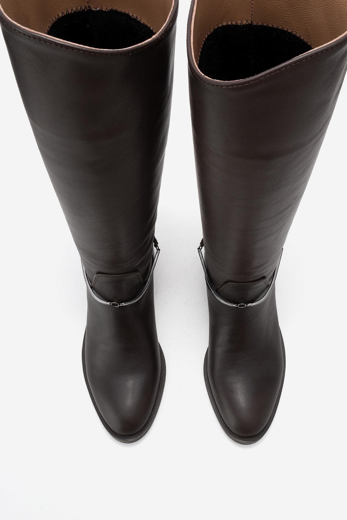 Ansel Leather Riding Boot, Alternate, color, Brown
