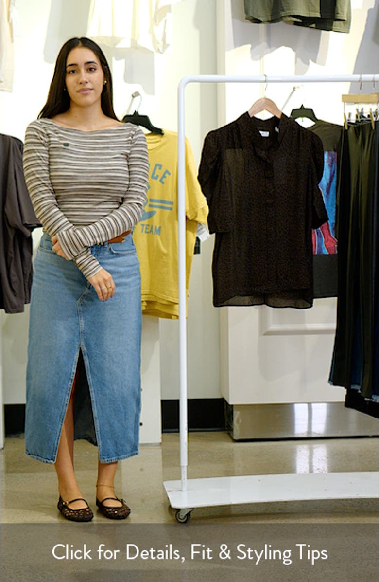 The Leopard Gillian Puff Sleeve Silk Top, sales video thumbnail