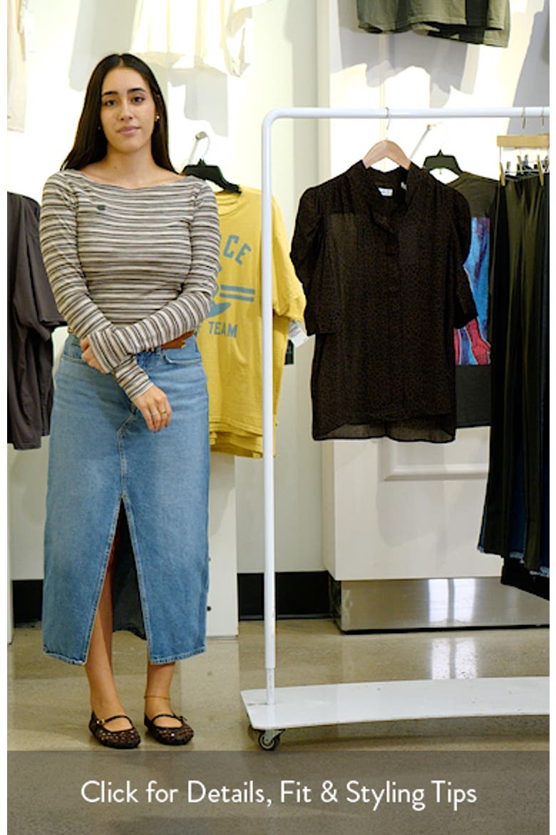 The Leopard Gillian Puff Sleeve Silk Top video