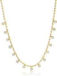 The Lovery Beaded CZ Dangle Necklace