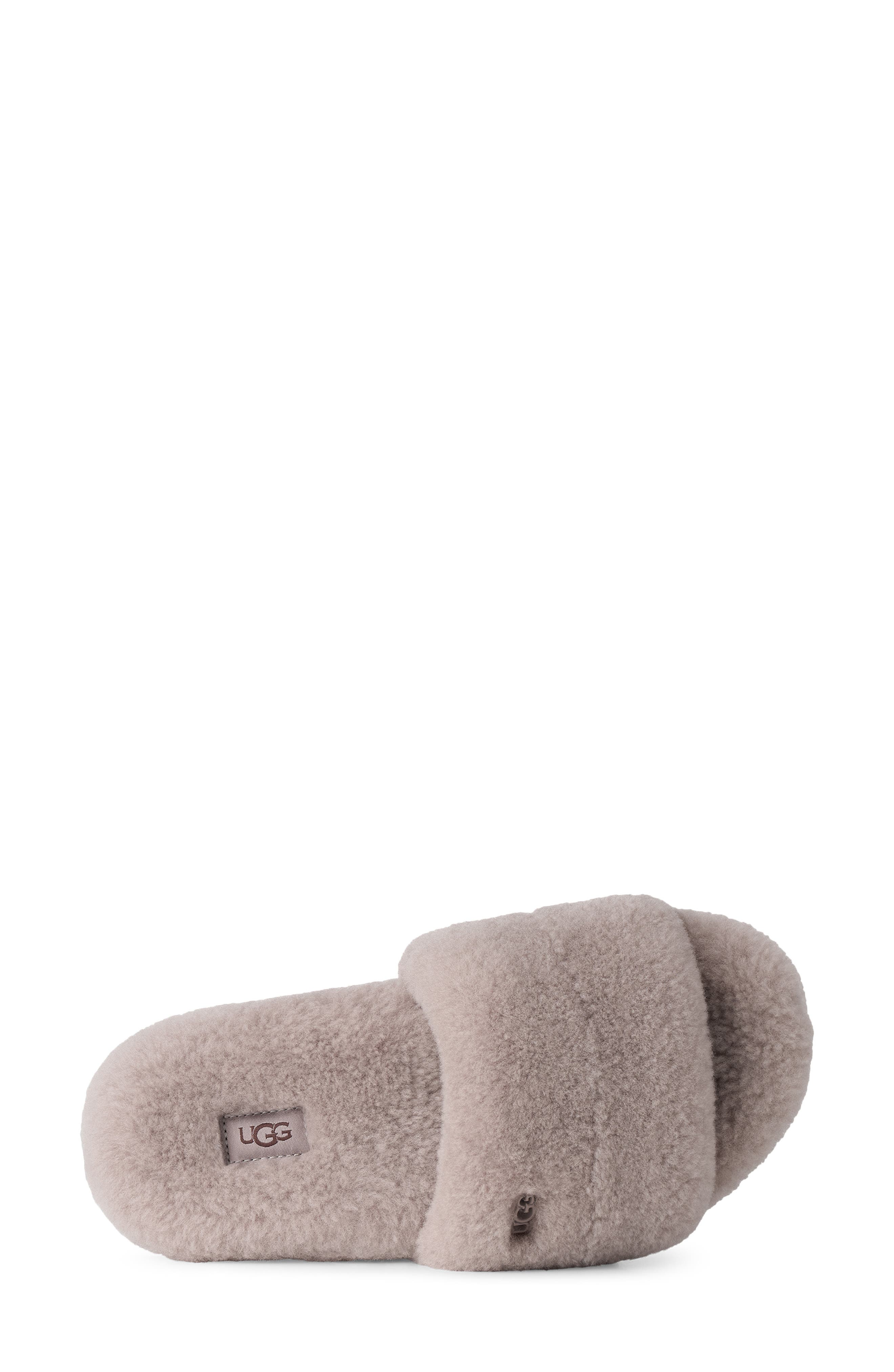 Cozetta Curly Genuine Shearling Slide Slipper, Alternate, color, OYSTER
