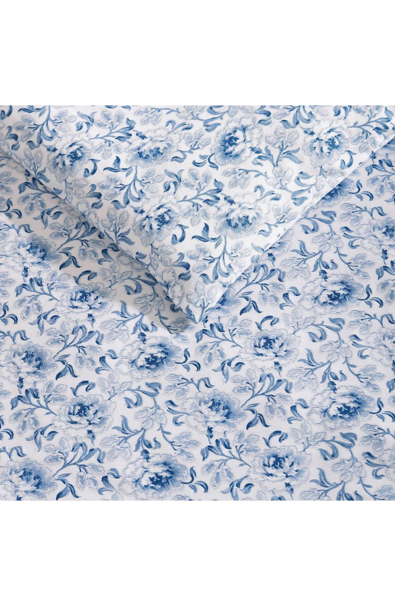 Laura Ashley Lorelei Floral Cotton Sateen Duvet Cover Set, Alternate, color, 