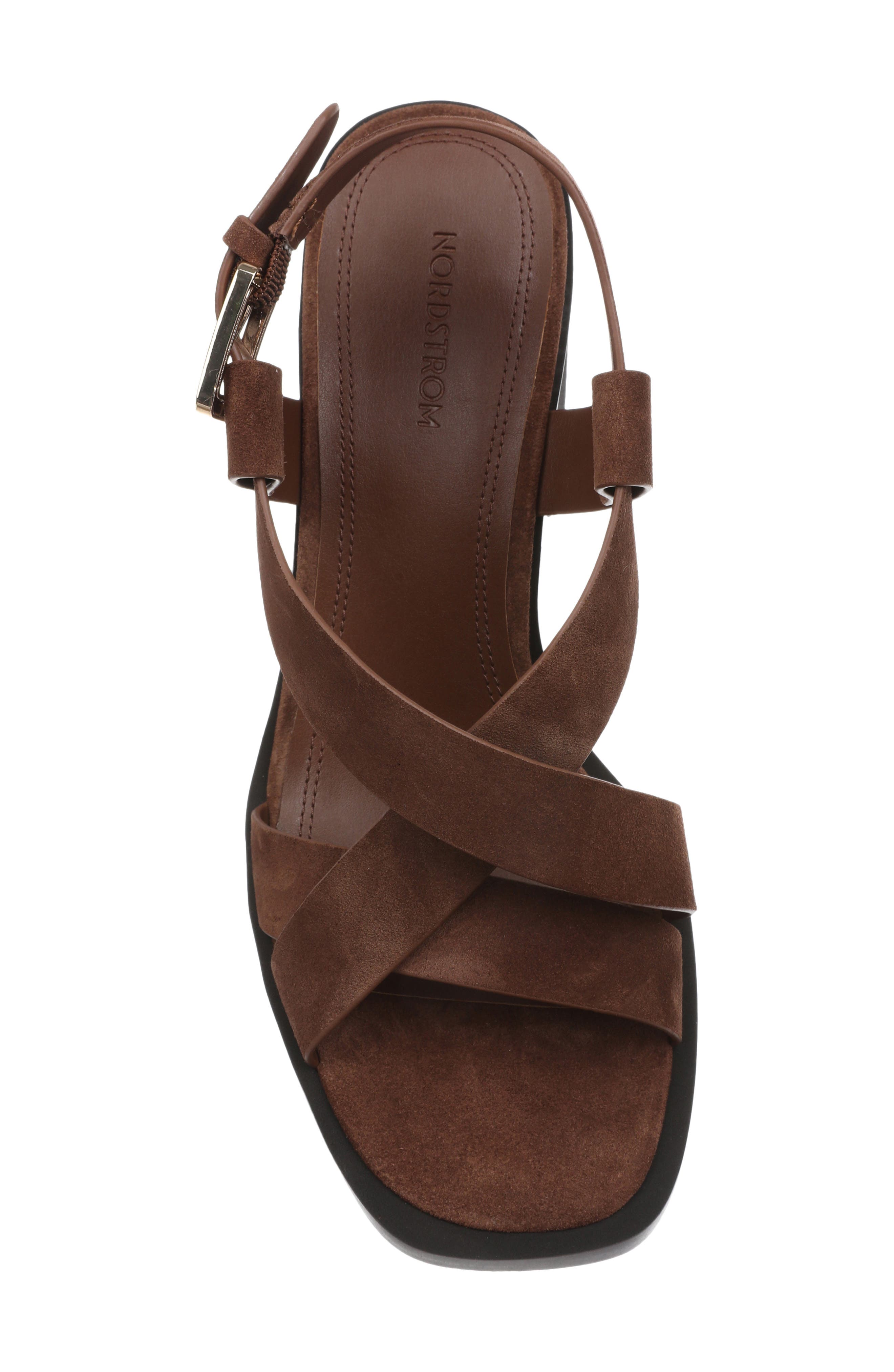 Kalindi Cross Strap Sandal (Nordstrom Exclusive), Alternate, color, BROWN BRICK