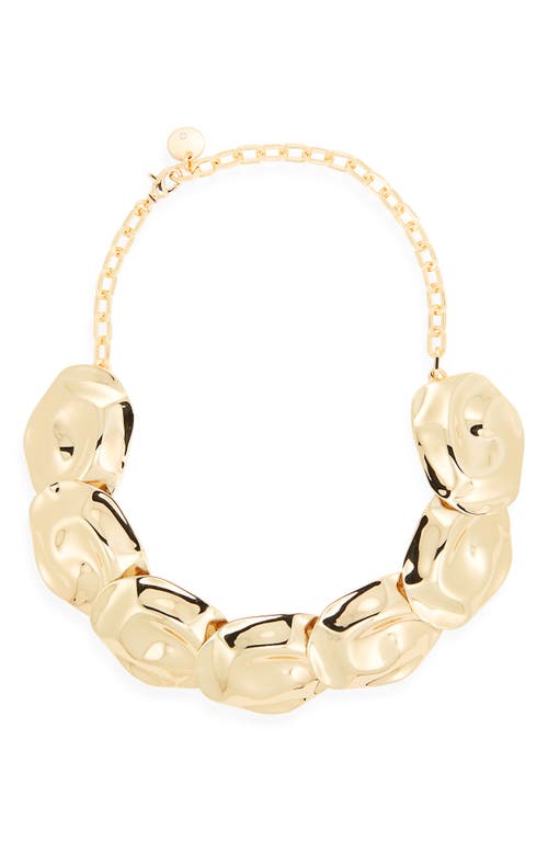 Carolina Herrera Sculptural Statement Necklace In Gold