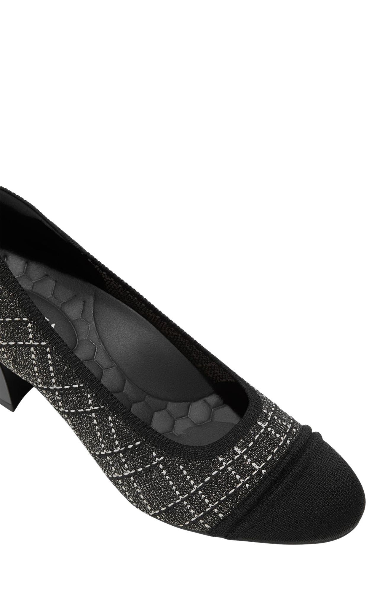 VIVAIA Julie Arch Pro Chunky Heels, Alternate, color, Black White Large Tweed