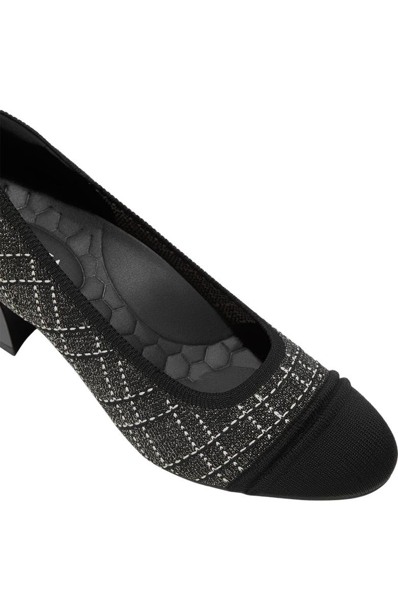 VIVAIA Julie Arch Pro Chunky Heels, Alternate, color, Black White Large Tweed