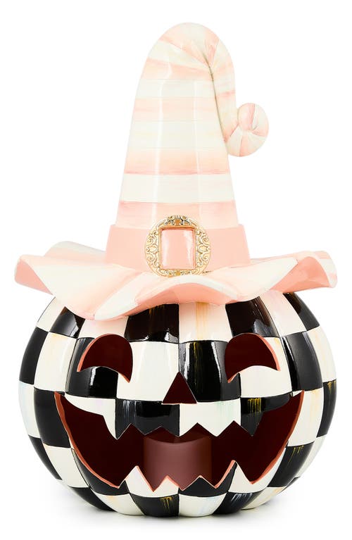 Mackenzie-childs Mackenzie Childs Rosy Happy Jack Illuminated Pumpkin In Multi