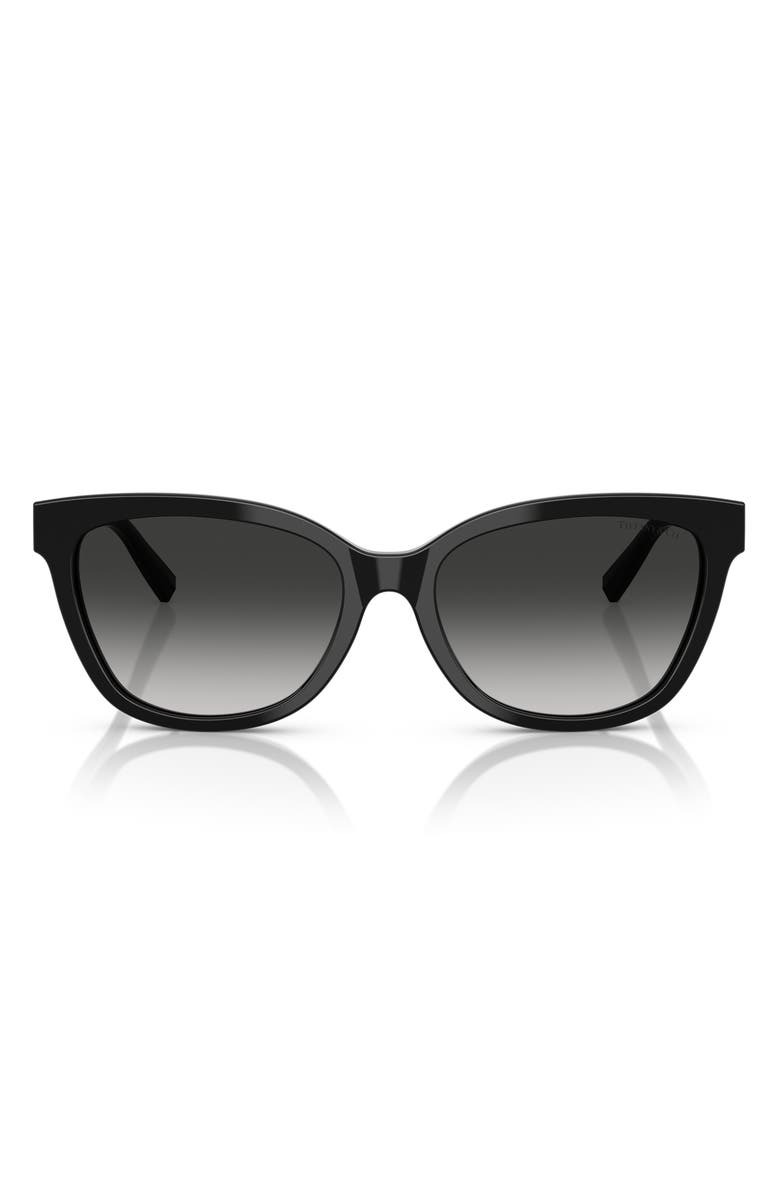 Tiffany & Co. 55mm Gradient Cat Eye Sunglasses, Main, color, Black / Grey Gradient
