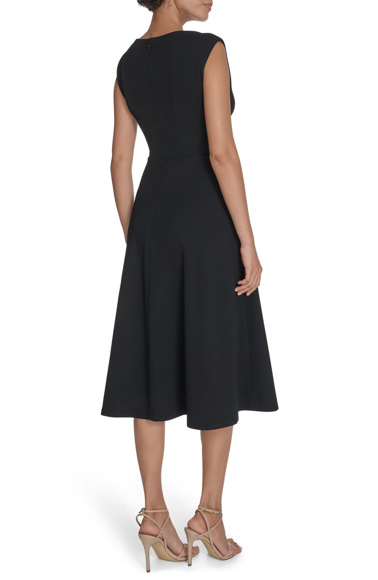 Calvin Klein Colorblock Sleeveless Fit & Flare Midi Dress, Alternate, color, 