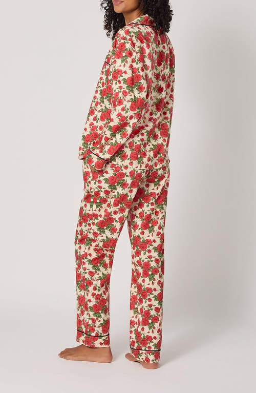Bedhead Pajamas Floral Print Long Sleeve Cotton Jersey Pajamas In Multi