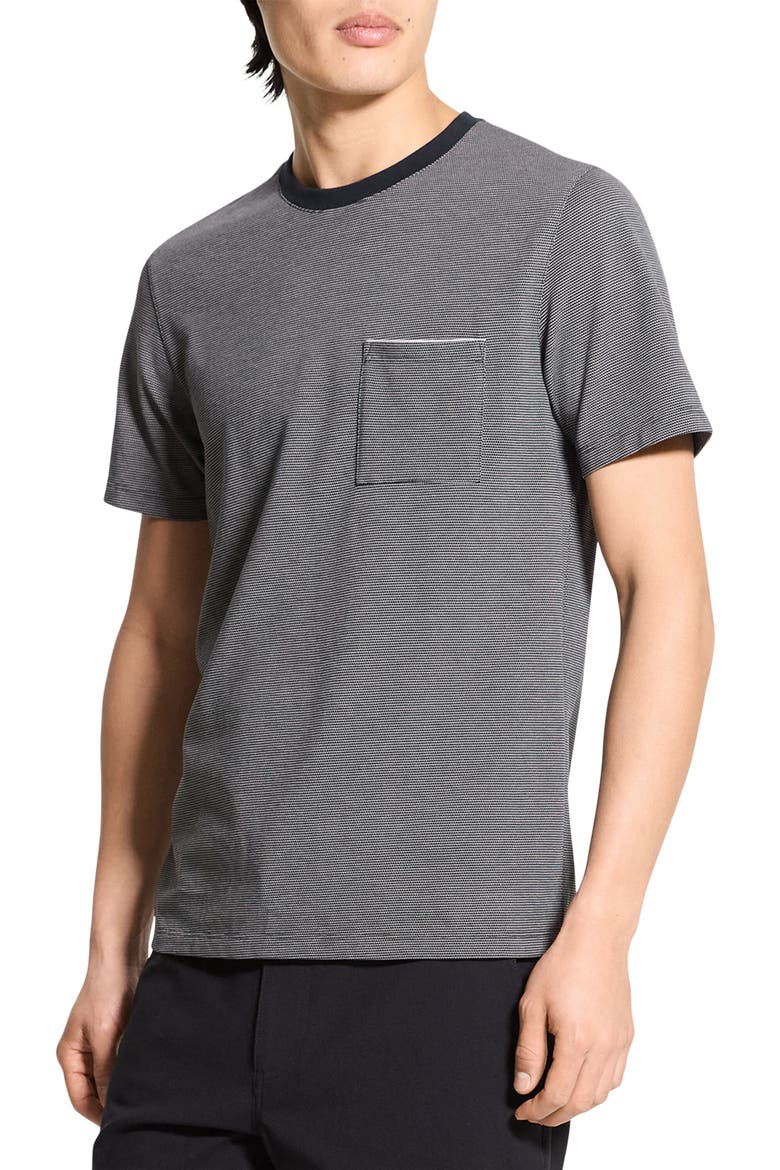 Bird's Eye Ringer T-Shirt, Alternate, color, CARBON MULTI