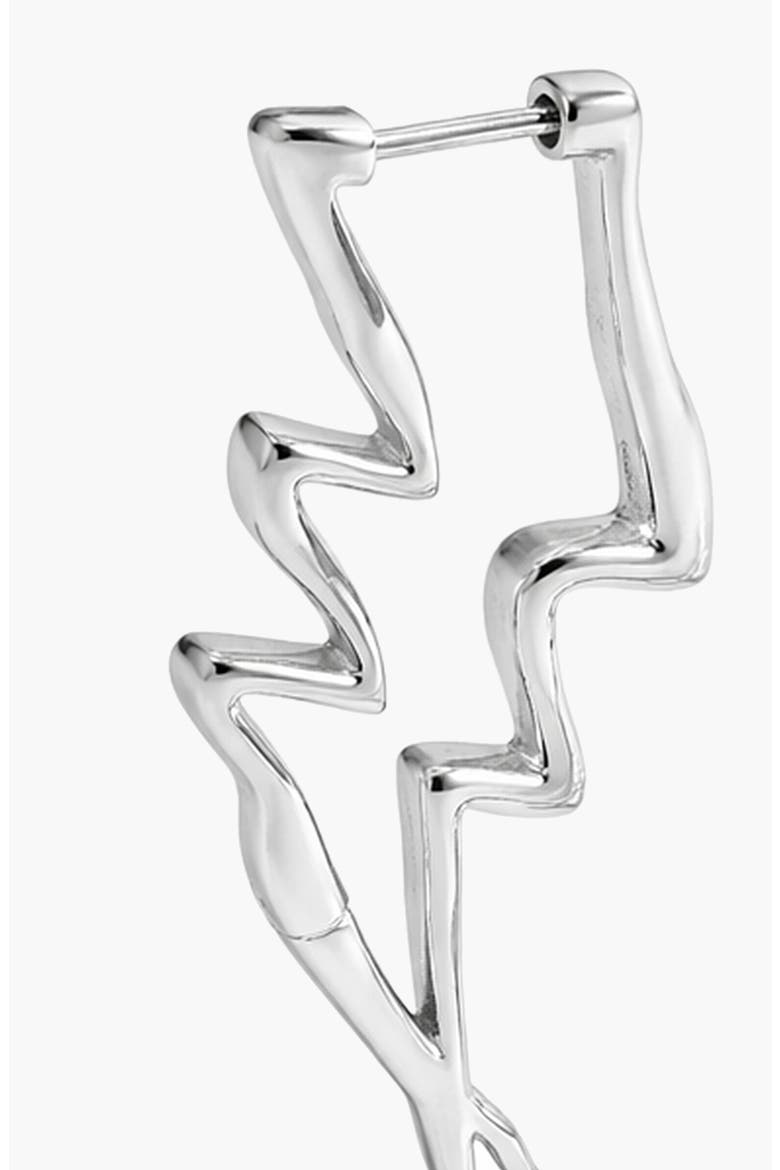 Maxi Lightning Earrings In Silver, Alternate, color, Silver