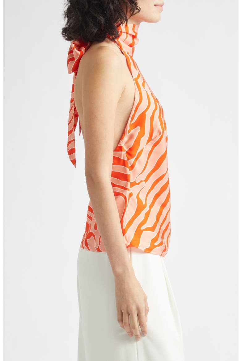 Izzie Zebra Stripe Halter Top, Alternate, color, SUNRISE ZEBRA