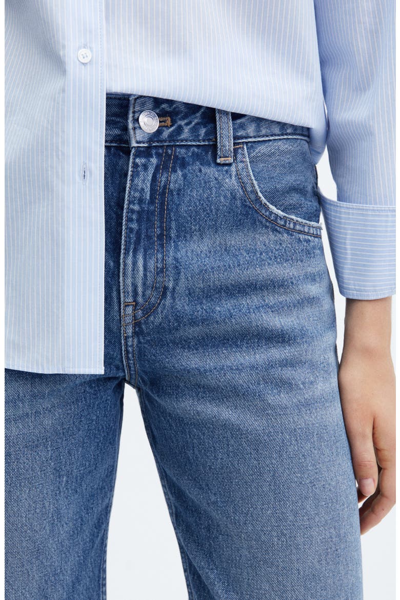 Mid Rise Straight Leg Jeans, Alternate, color, MEDIUM BLUE