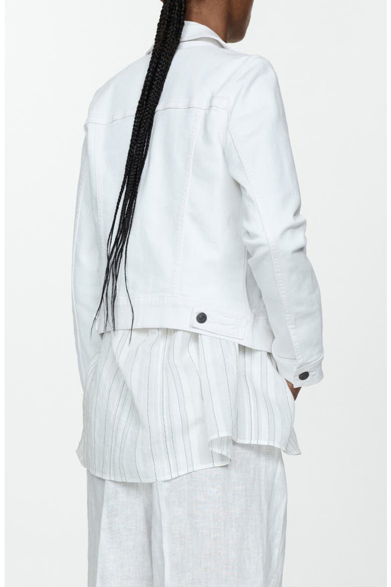 Denim Trucker Jacket, Alternate, color, WHITE