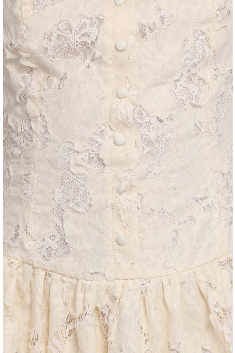 Briar Lace Sleeveless Minidress, Alternate, color, CREAM