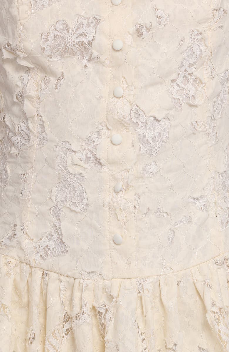 Petal & Pup Briar Lace Sleeveless Minidress, Alternate, color, Cream