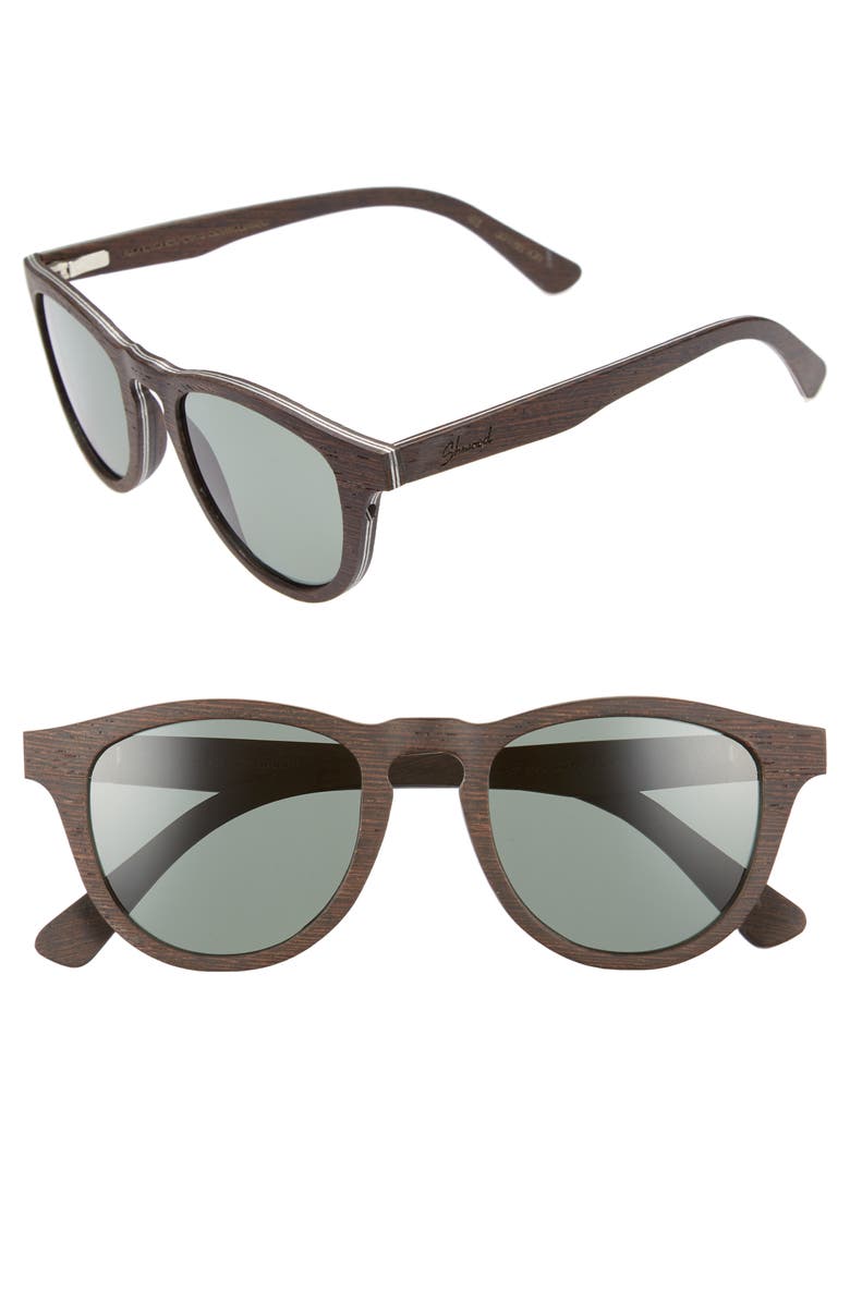 Shwood Francis 48mm Polarized Wood Sunglasses, Main, color, 