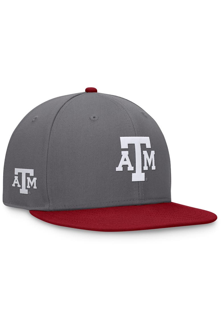 Men's Top of the World Gray/Maroon Texas A&M Aggies Rally Two-Tone Fitted Hat, Alternate, color, Gray