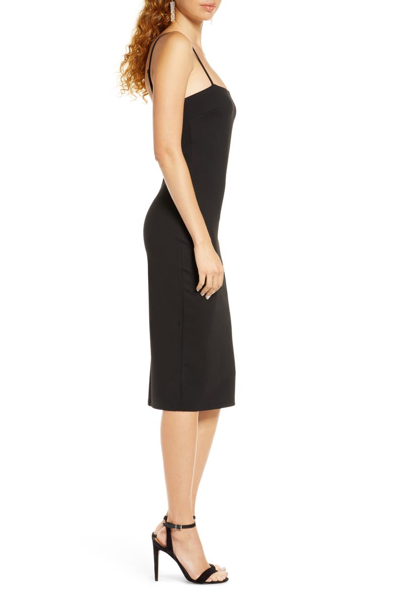 Lulus Paulina Square Neck Cocktail Sheath Dress, Alternate, color,