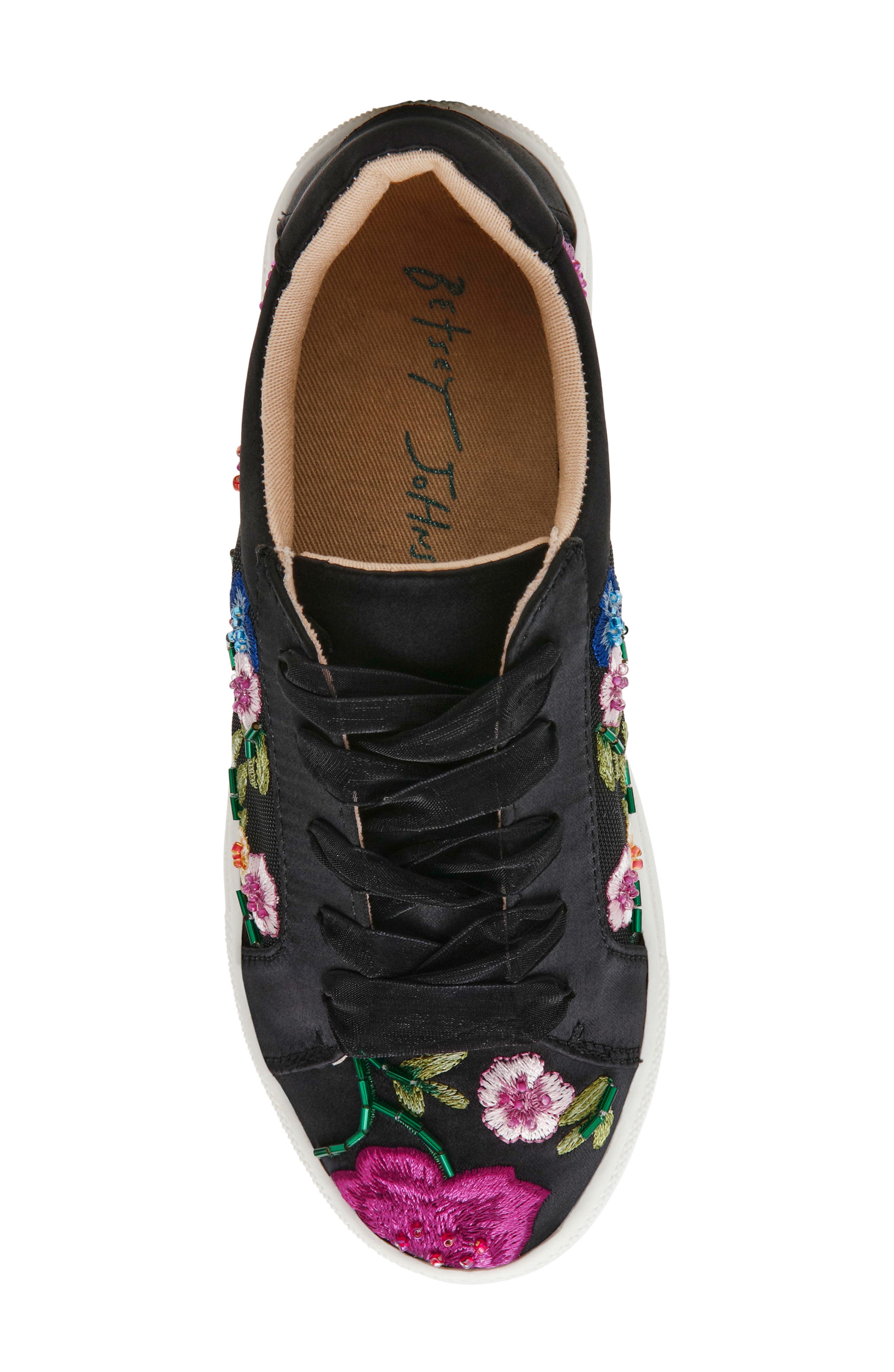 Betsey Johnson Kids
 Jayla Sneaker, Alternate, color, Black Multi Floral