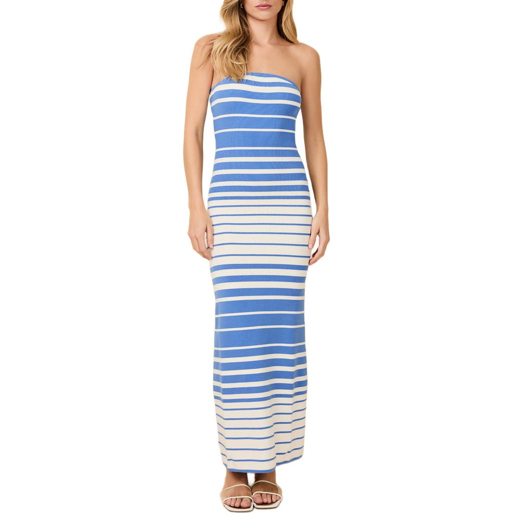Solid & Striped The Caroline Strapless Maxi Dress In Multi