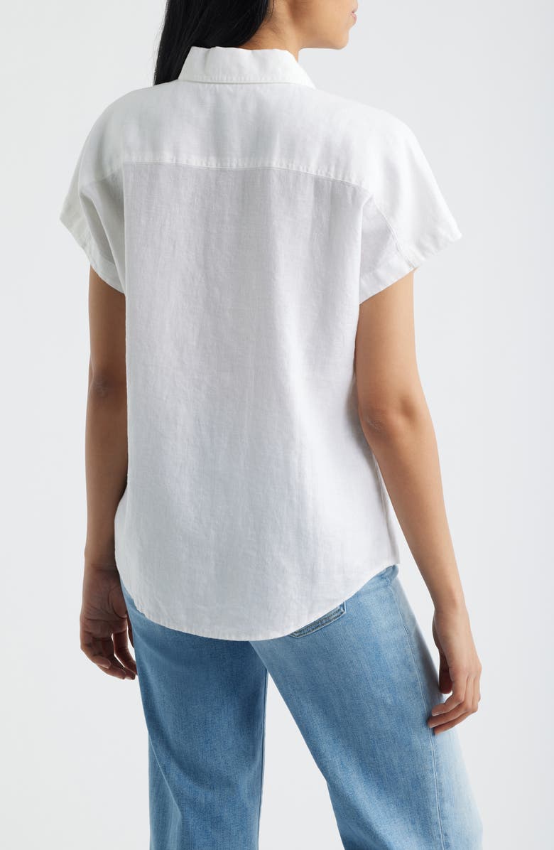 Tommy Bahama Castialina Utility Linen Button-Up Shirt, Alternate, color, White