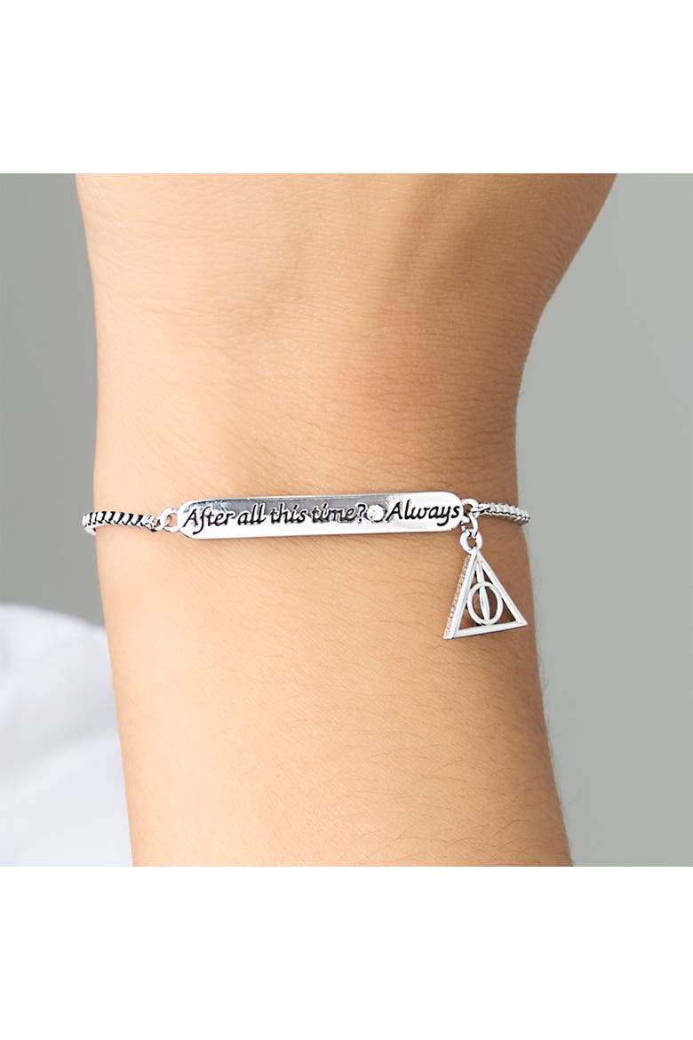 Always Bracelet for Women with Deathly Hallows Charm, Alternate, color, Metallic Silver