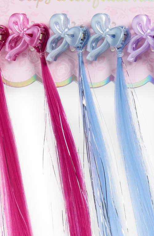 Capelli New York Kids' Assorted 6-pack Tinsel Faux Hair Extensions In Pink