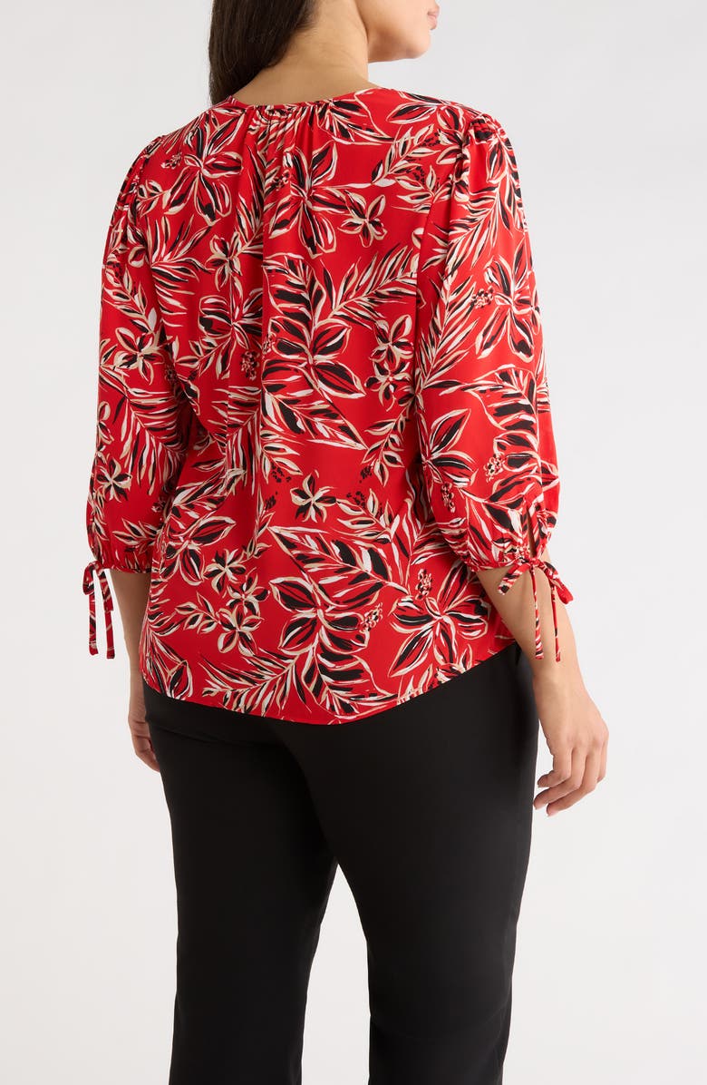 AK ANNE KLEIN Floral Print Woven Shirt, Alternate, color,
