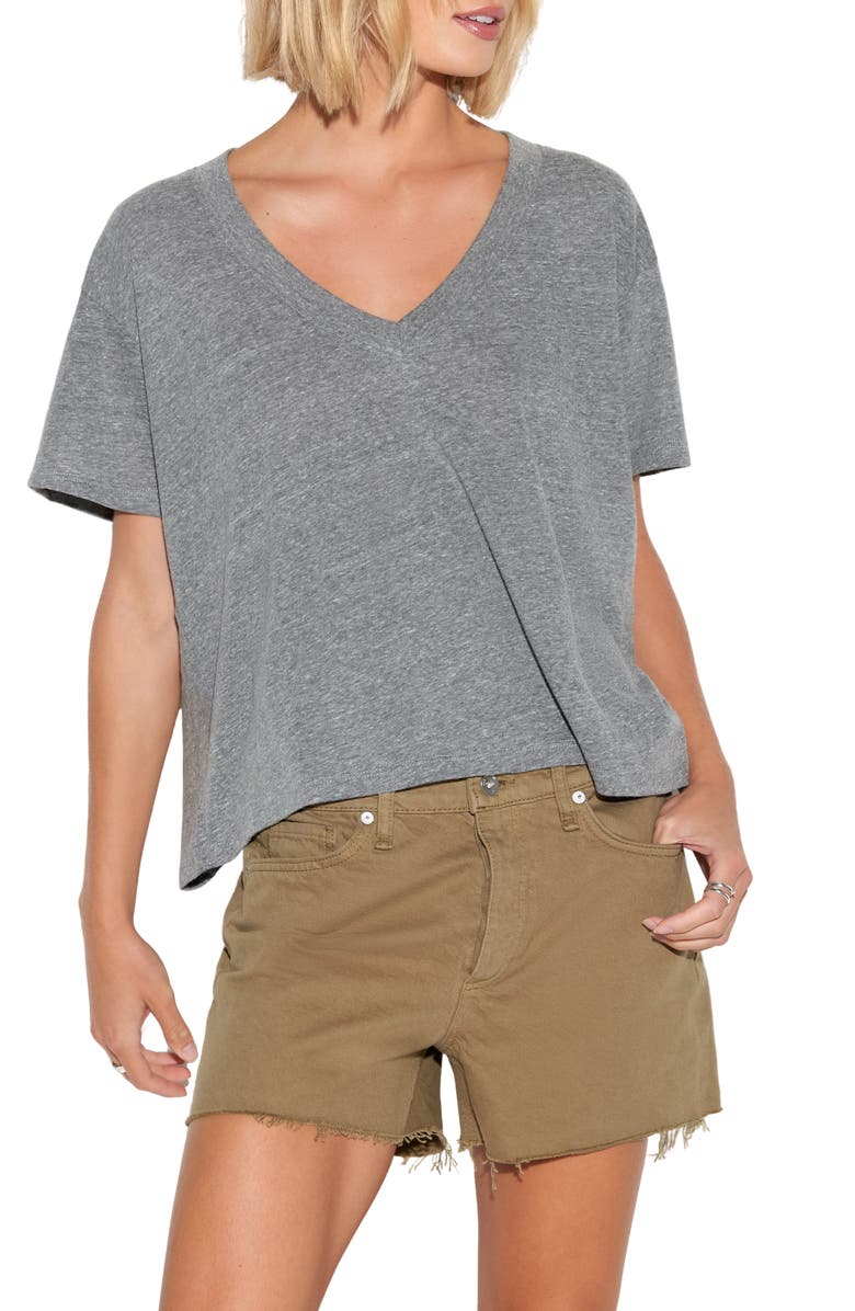 Spiritual Gangster Vice V-Neck T-Shirt, Main, color, Heather Gy