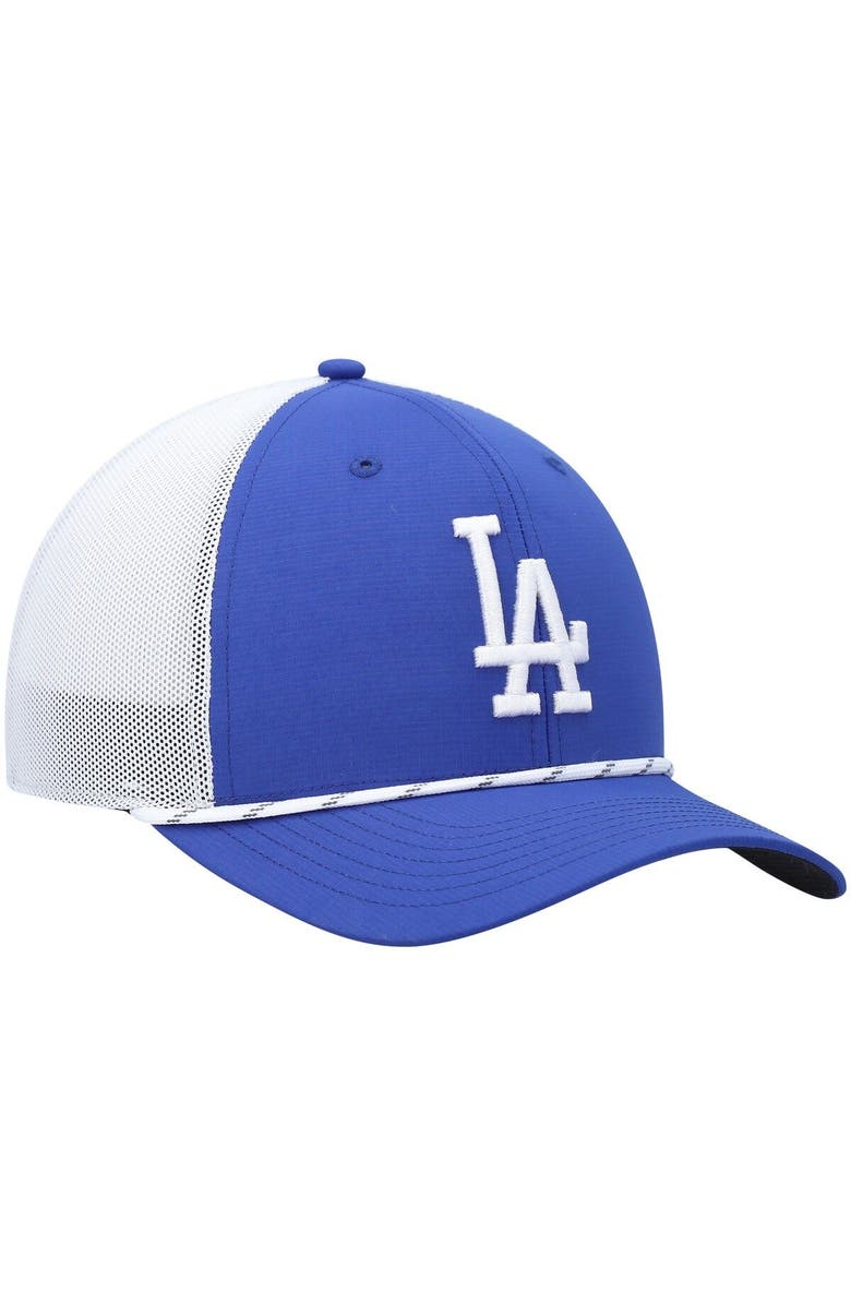 '47 Men's '47 Royal/White Los Angeles Dodgers Burden Trucker Snapback Hat, Alternate, color, 