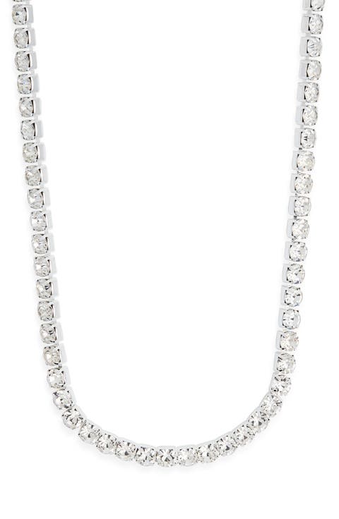 Round Crystal Tennis Necklace