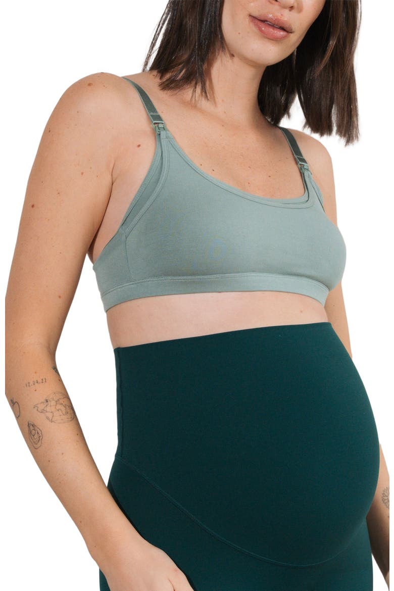 Vital Maternity Scoop Bralette, Alternate, color, Thyme