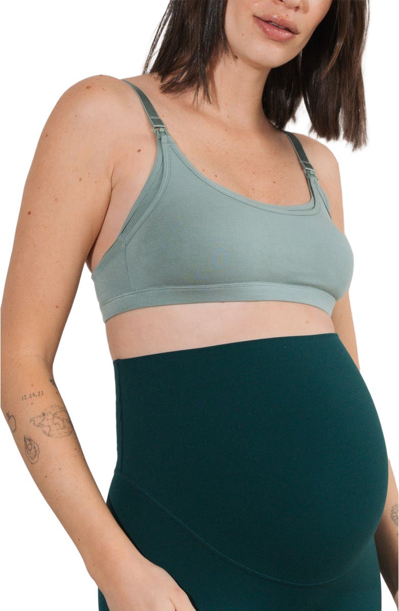 Vitality Vital Maternity Scoop Bralette, Alternate, color, Thyme