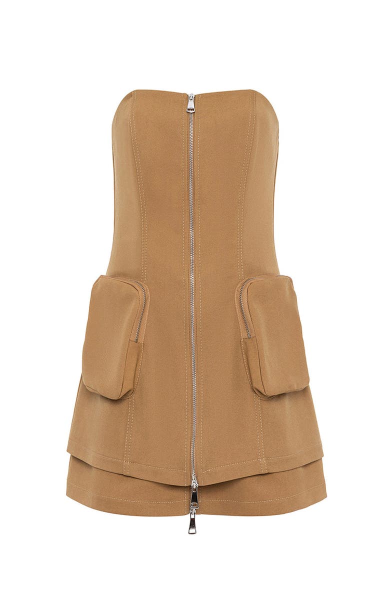 Nocturne Strapless Crop Top with Cargo Pocket, Alternate, color, 