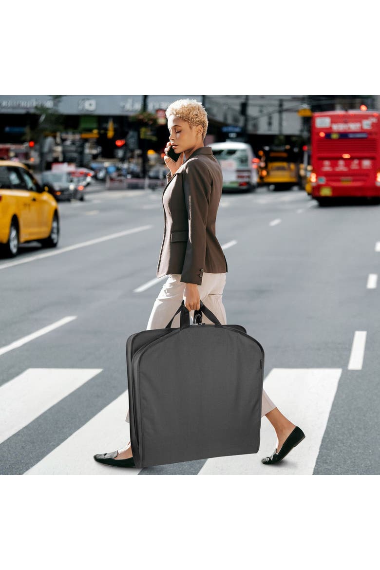 60" Deluxe Travel Garment Bag, Alternate, color, Black