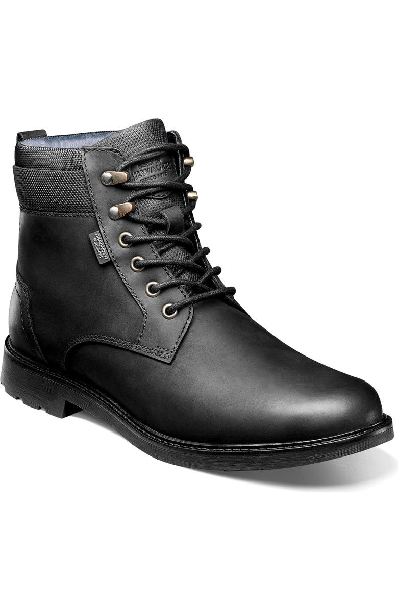 NUNN BUSH 1912 Plain Toe Boot - Wide Width Available, Main, color, Black