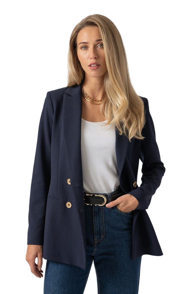 Saint + Sofia Cambridge Blazer, Main, color, Blue