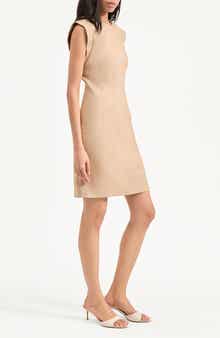 Veronica Beard Rosedale Cap Sleeve Linen Blend Sheath Dress