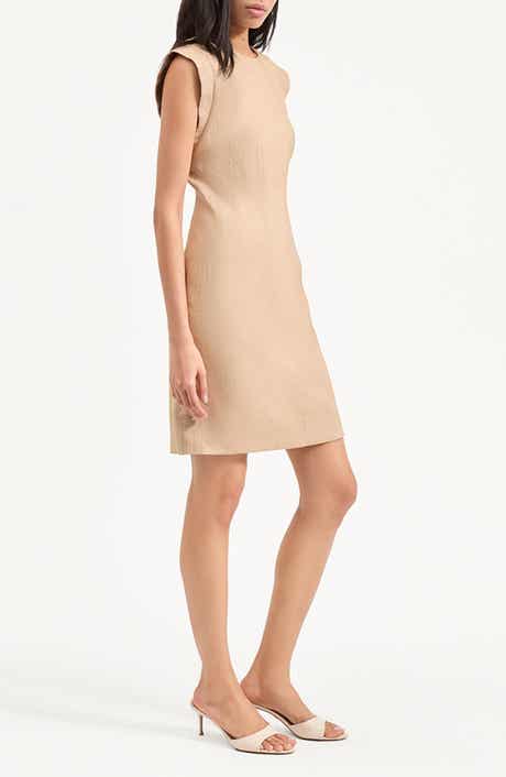 Veronica Beard Rosedale Cap Sleeve Linen Blend Sheath Dress
