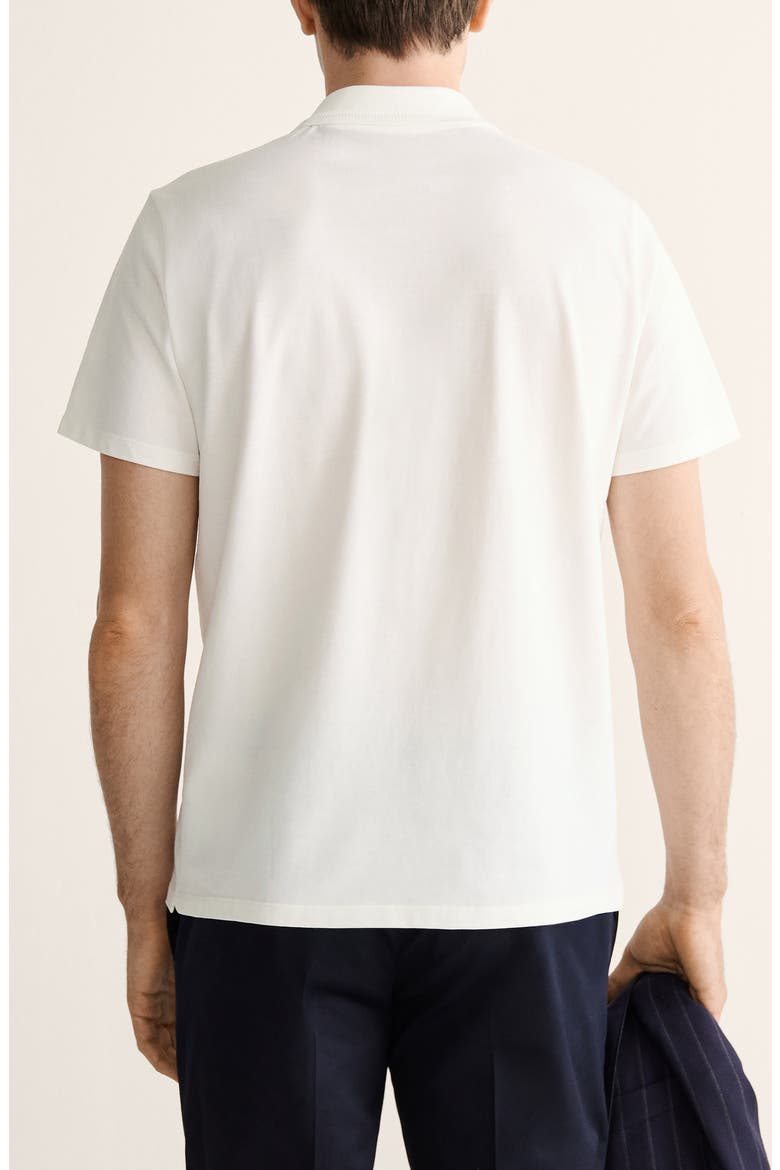 Solid Fine Knit Cotton Polo, Alternate, color, OFF WHITE